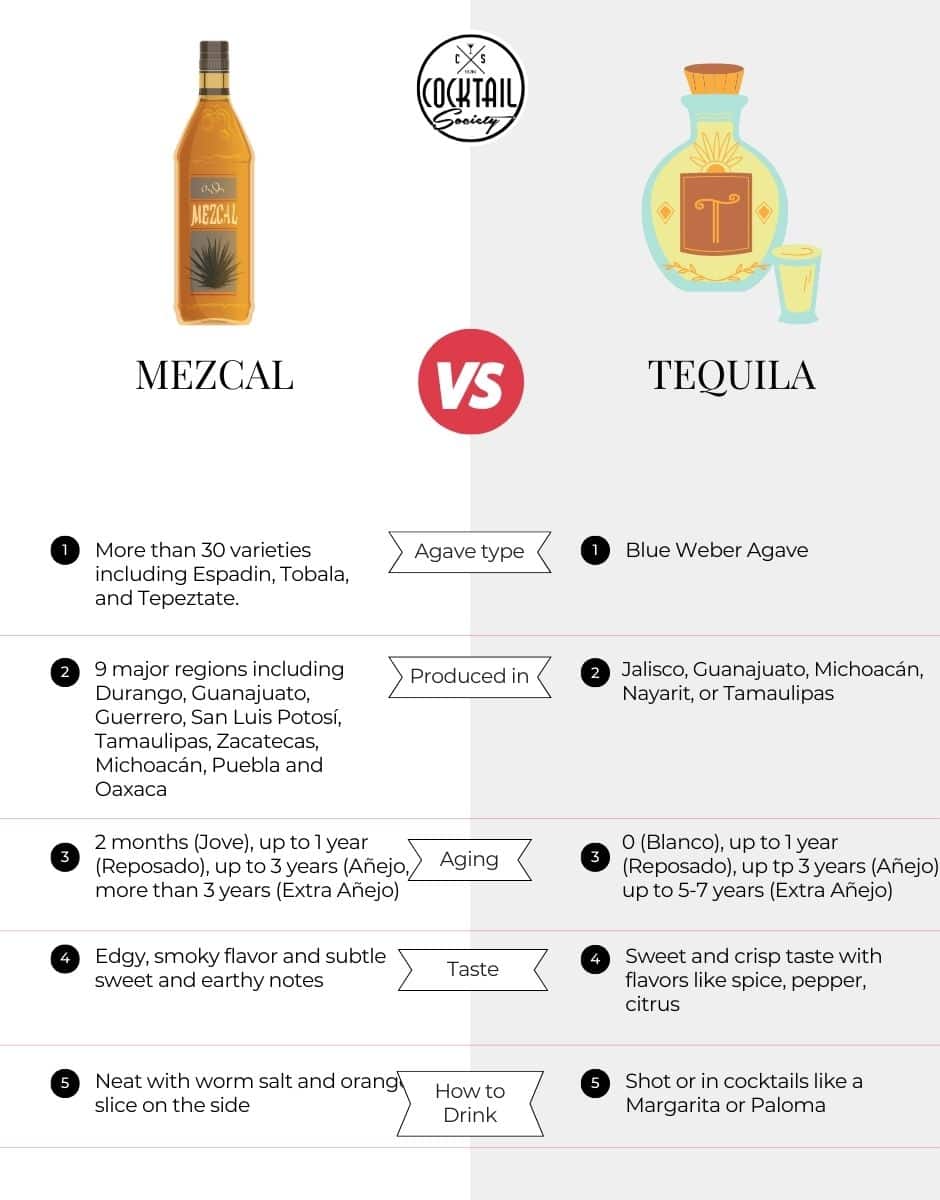 Mezcal vs. Tequila - The key differences