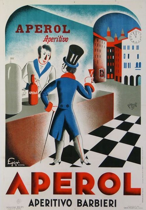 Historic Aperol aperitif advertisement poster