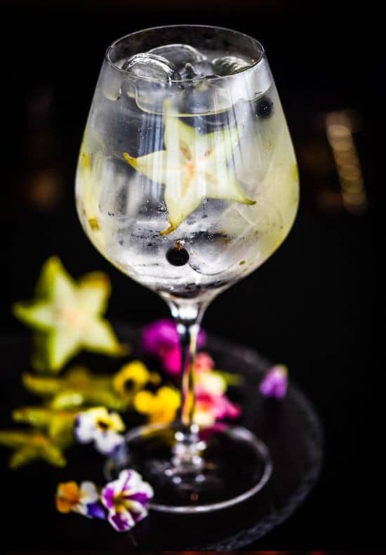 Gin and Tonic with flowers