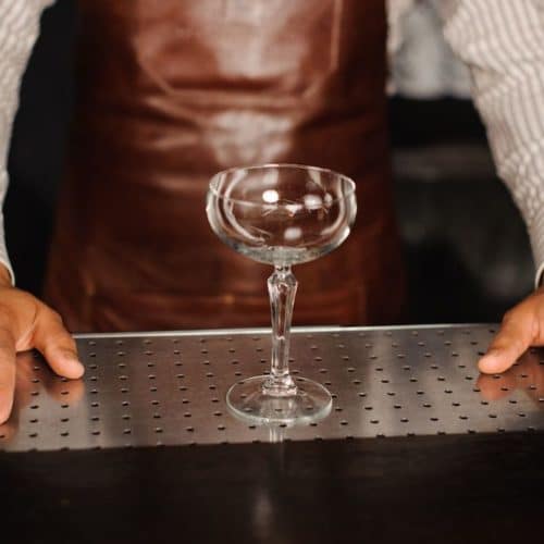 Bartender glass drinking