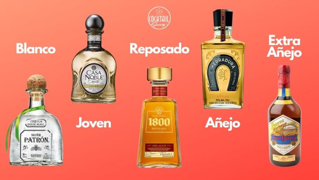 5 different types of tequila