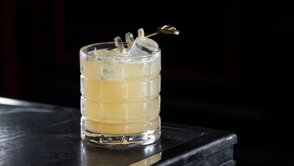 Penicillin cocktail with garnish