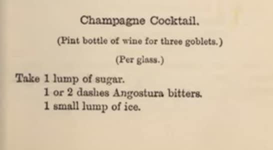 Champagne Cocktail Recipe Bartenders Guide Jerry Thomas