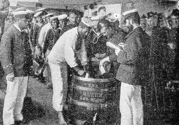 Grog rations for British Navy soldiers