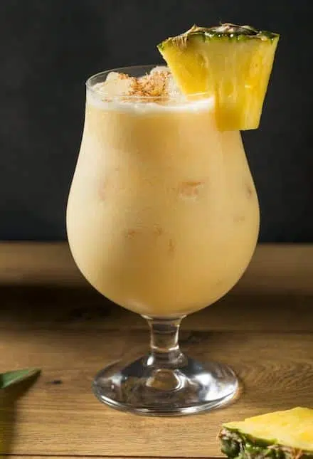 Painkiller cocktail with pineapple