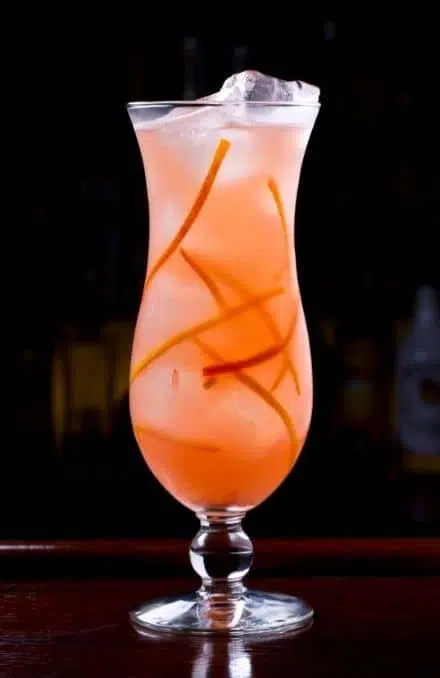 Singapore Sling cocktail in large glass