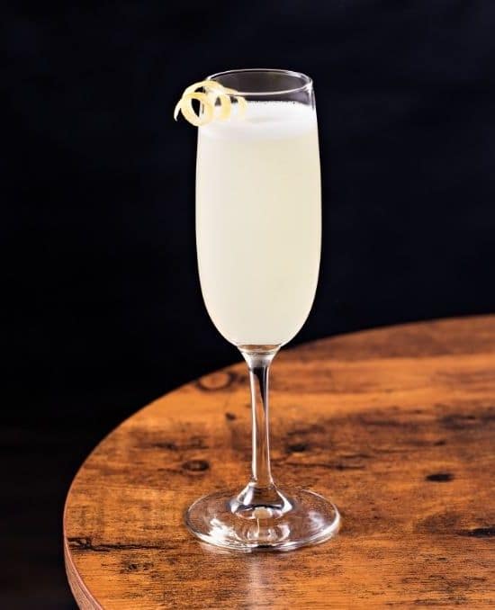 French 75 New Years Champagne cocktail