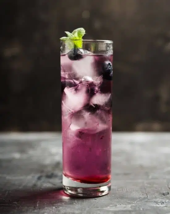 Skinny Blueberry Spritz cocktail