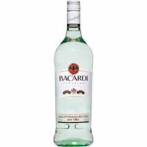 Bacardi Superior white Rum bottle