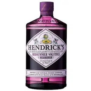 Hendrick's Gin Midsummer Solstice bottle on white background