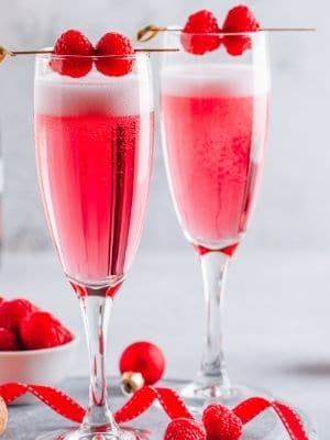 Raspberry Mimosa Easter Cocktail