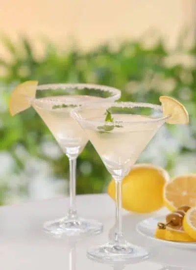 Rose water lemon drop Martini