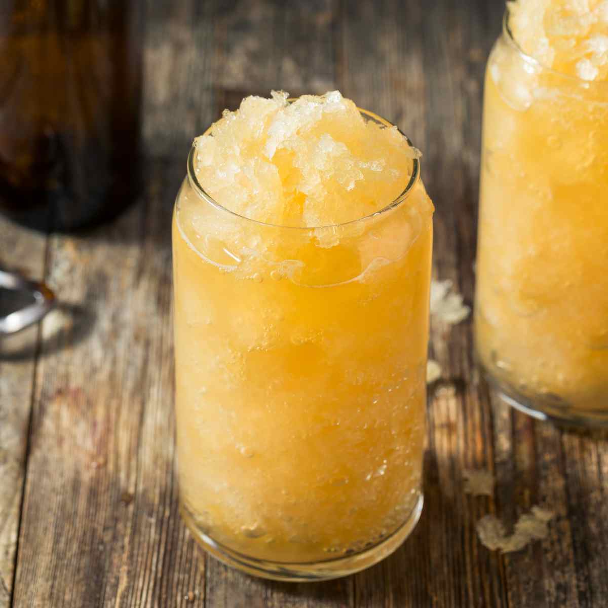 Two Jelly Beer / Beer Slushies on table
