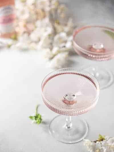 Rose water Martini cocktail