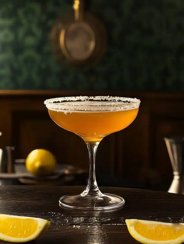 Sidecar Daisy cocktail served in coupe glass