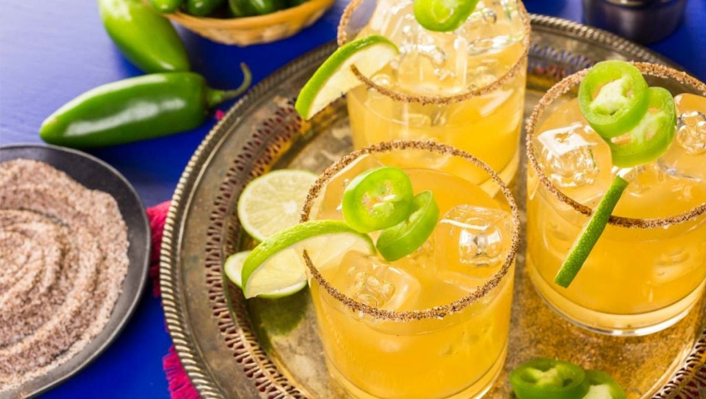 Spicy Ancho Reyes cocktails