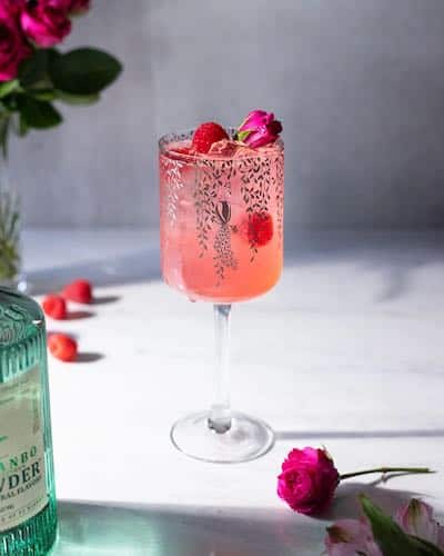 Raspberry Rose Floradora cocktail