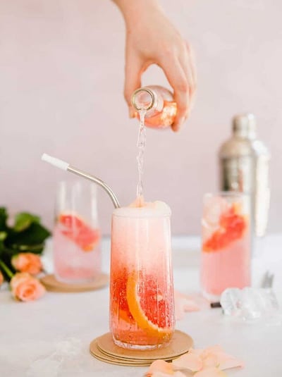 Rose Water Grapefruit Gin cocktail