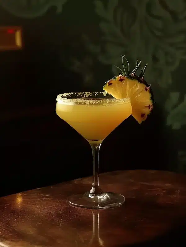 Grilled Pineapple Daiquiri in Coupe glass