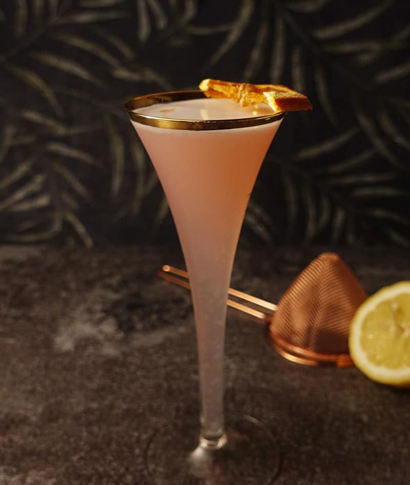Pink Gin Sour - top view
