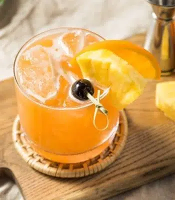 Rum Runner drink made with homemade banana liqueur