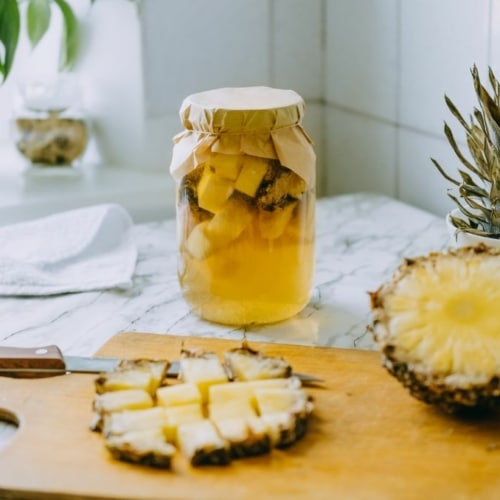 Tepache made from pineapple