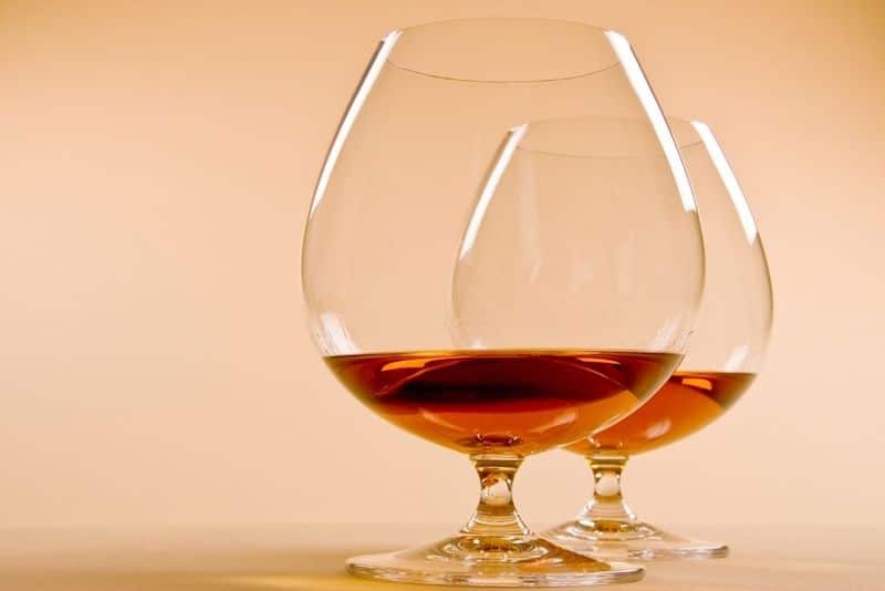 Brandy in glassware