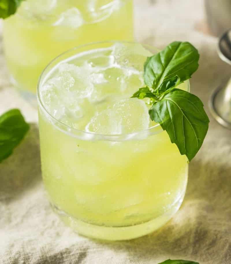 Gin Basil Smash cocktail