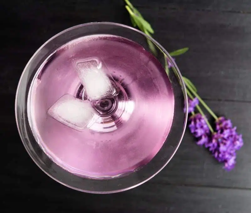 Lavender syrup cocktail