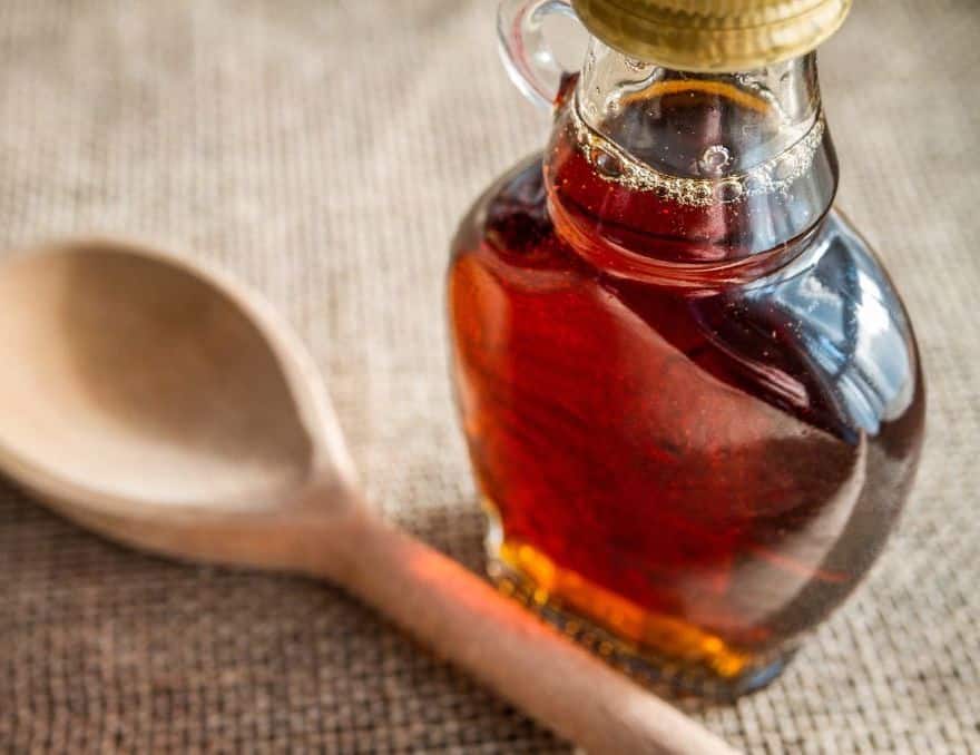 Cinnamon simple syrup in bottle