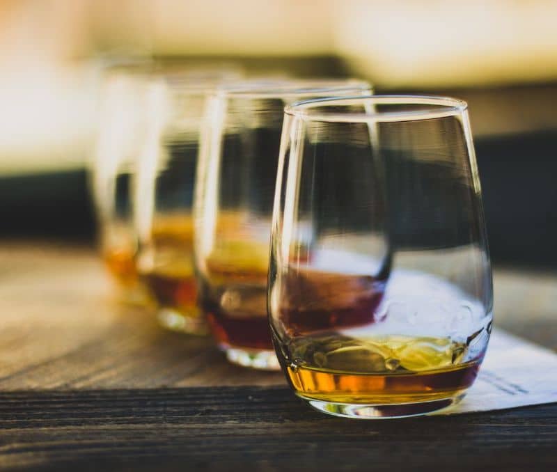 Solera Rum poured in glass