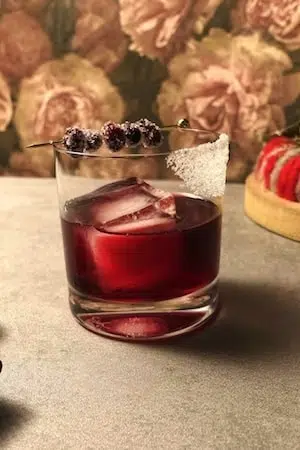 Christmas Old Fashioned Whiskey Cocktail