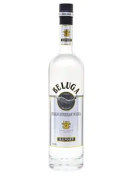 Bottle of Beluga on white background