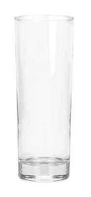 Collins glass on white background