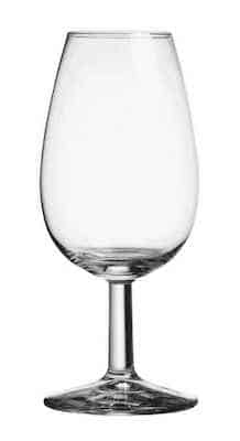 Copita, Glencairn, or Sherry glass on white background
