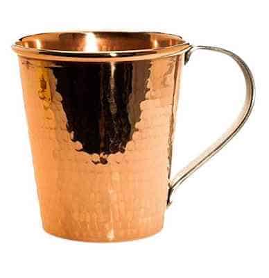 Mule mug hammered copper