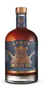 Lyre's American malt bottle on white background