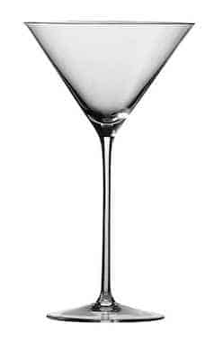 Martini glass on white background