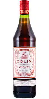 Dolin Rouge Vermouth on white background