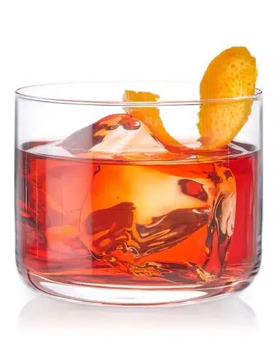 Viski Negroni glass with orange peel