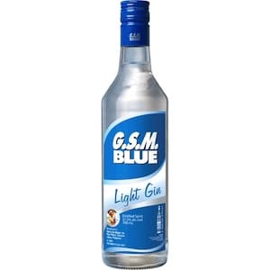 GSM Blue Light Gin bottle