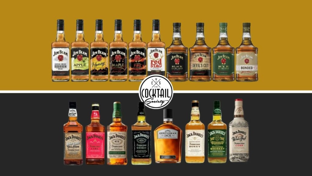 Product Line Up Jim Beam vs Jack Daniel's
